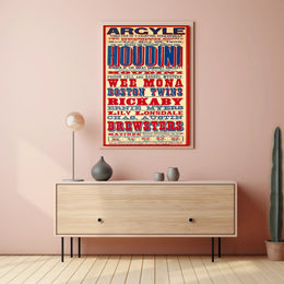 Houdini's Daring Escape Show Vintage Cultural Poster