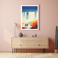 Journey Beneath The Falls Scenic Wall Art Poster