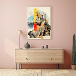 Cliffside Architecture Poster