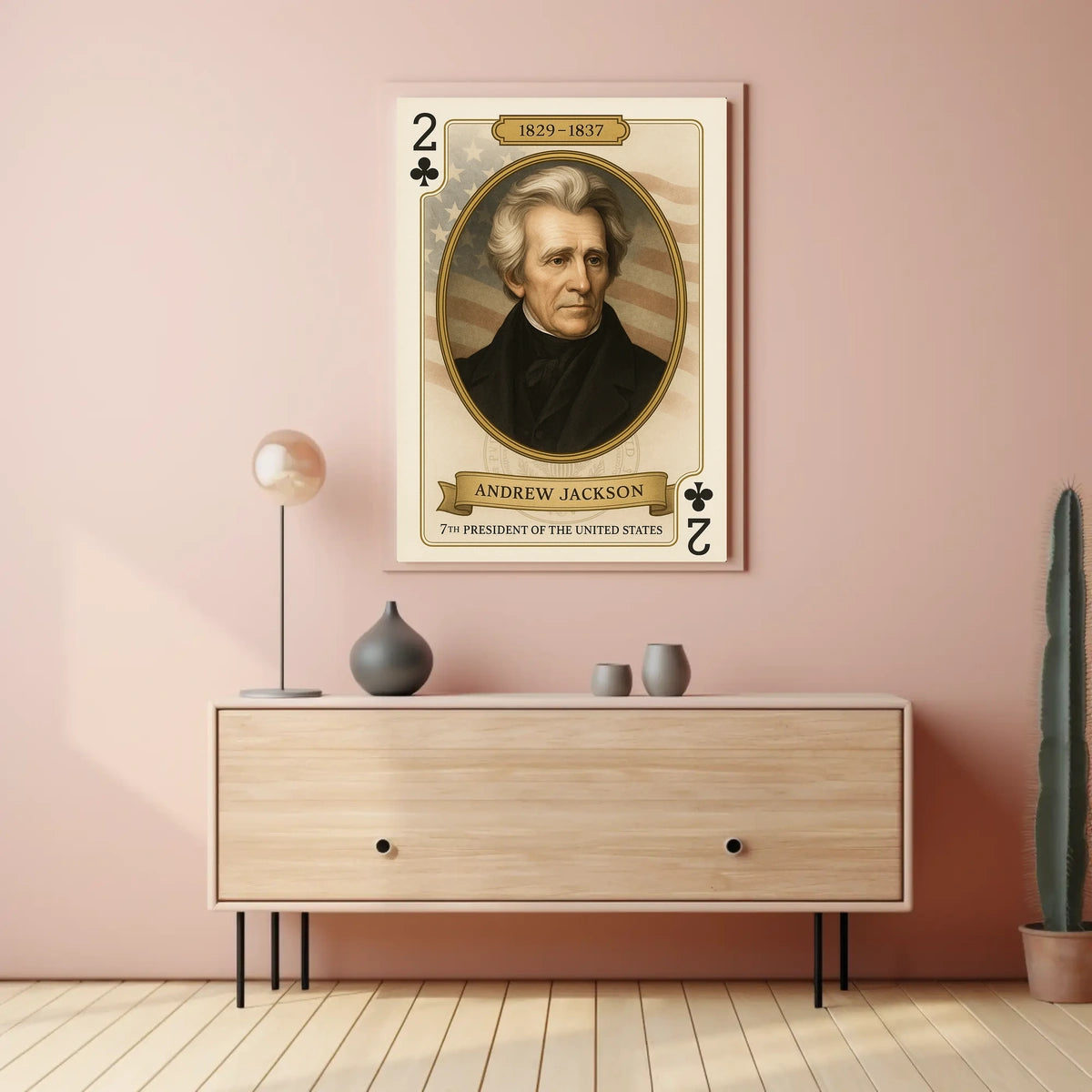 Andrew Jackson 7th President Figure Wall Art Poster