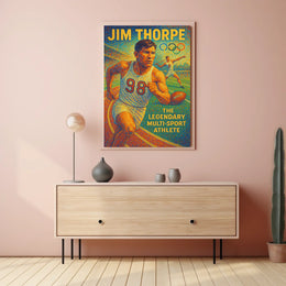 Jim Thorpe Iconic Multi-Sport Legend Poster