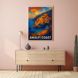 Amalfi Coast Vibrant Escape Poster Wall Art Decor Prints