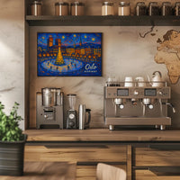 Oslo Winter Night Photography Realism Poster