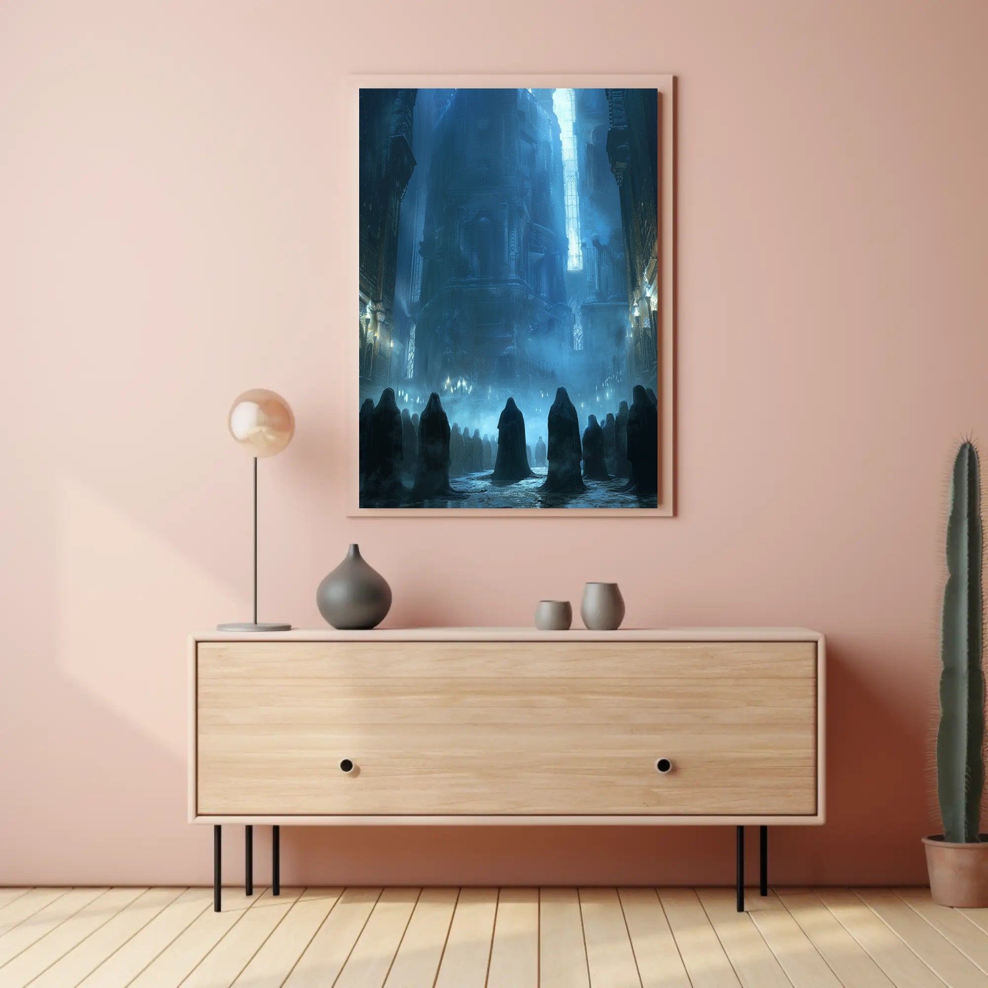 Mystical Gothic Cathedral Dark Fantasy Poster PosterGoat