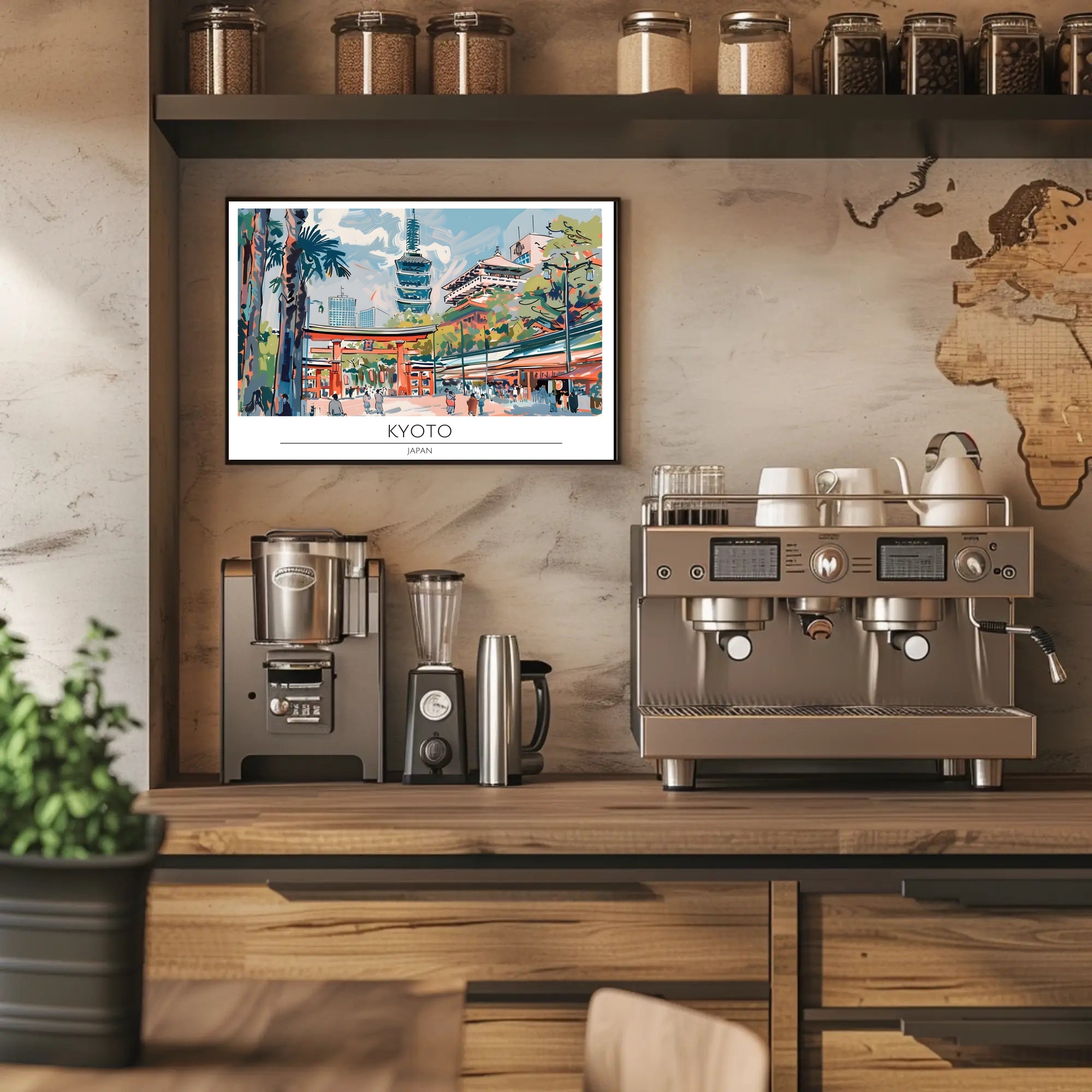 Vibrant Kyoto Scene Poster PosterGoat