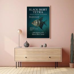 Black Skirt Tetra Freshwater Elegance Poster