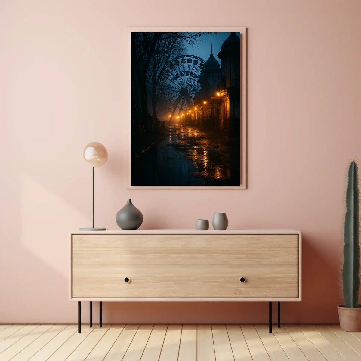 Eerie Carnival Night Poster