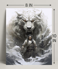 Warrior And The White Tiger Poster