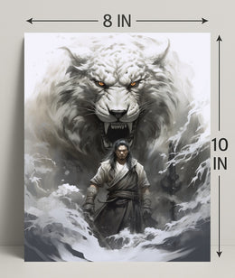 Warrior And The White Tiger Poster