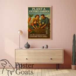 Victory Garden WWII Patriotic Community Propaganda Poster