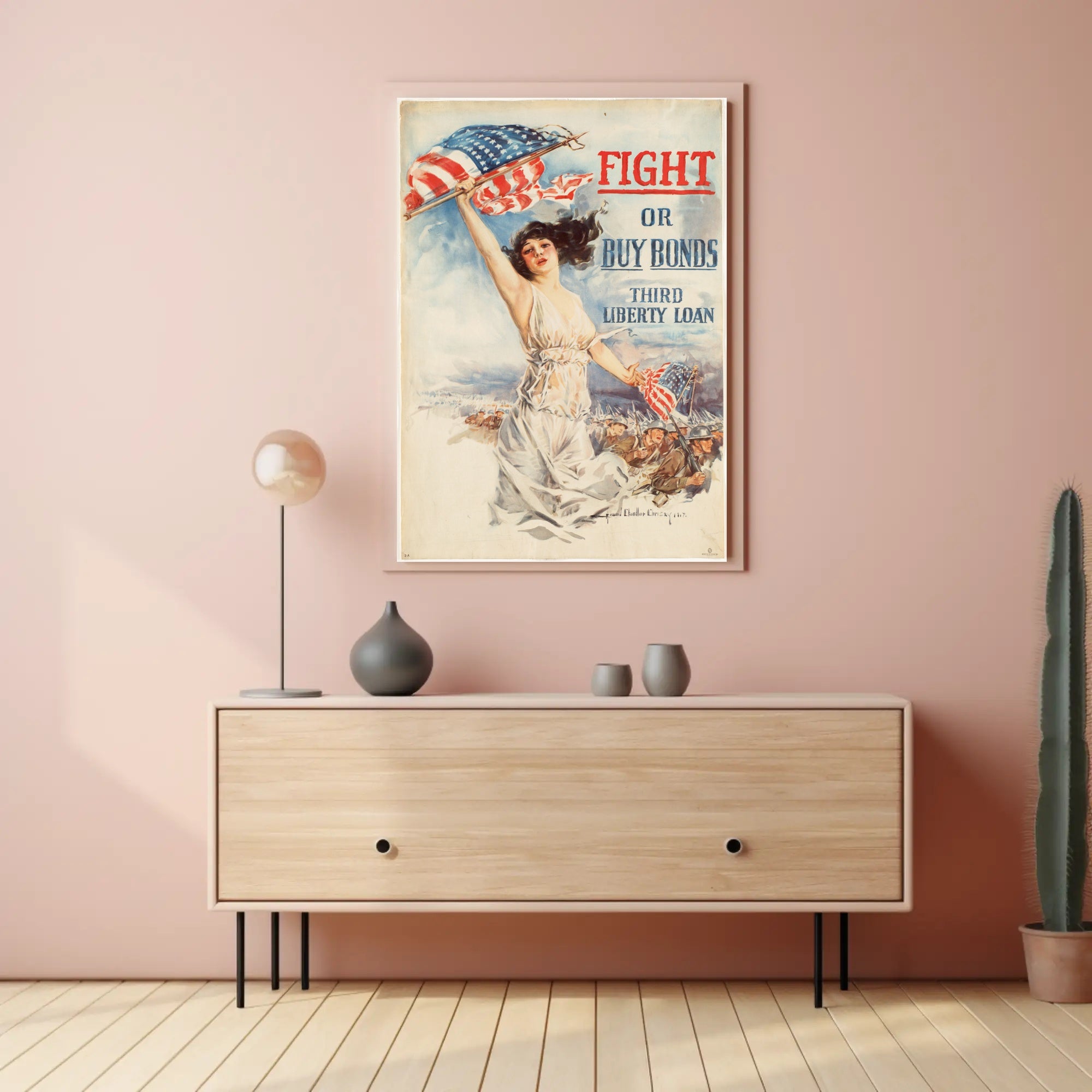 Patriotic Liberty WWI America Propaganda Poster