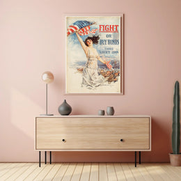 Patriotic Liberty WWI America Propaganda Poster