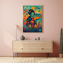 Fly Japan Wander In Color Poster