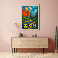 Zion National Park Utah Poster