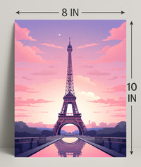 Eiffel Tower At Sunset Poster
