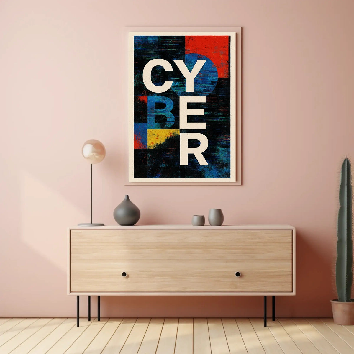 Cyber Abstract Abstract Poster