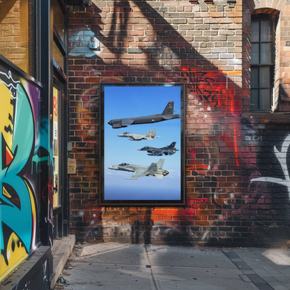 Vintage Poster Military Jets Formation