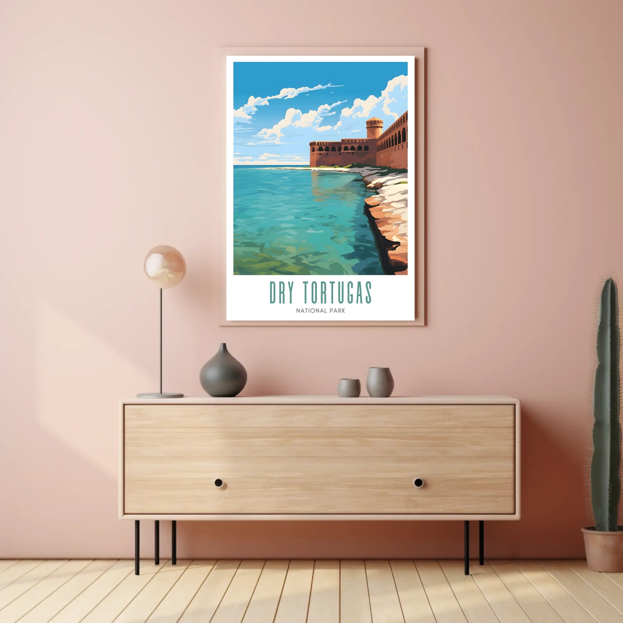 Dry Tortugas Travel Poster Vintage Wall Art Print