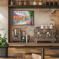 Charming Café Scene Poster