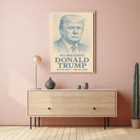Trump Visionary Leader New Era Line Art Poster