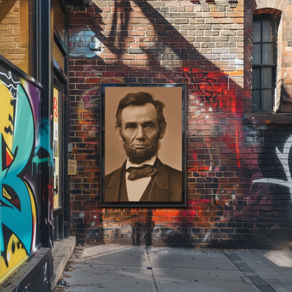 Abraham Lincoln 16th President Sepia Photo