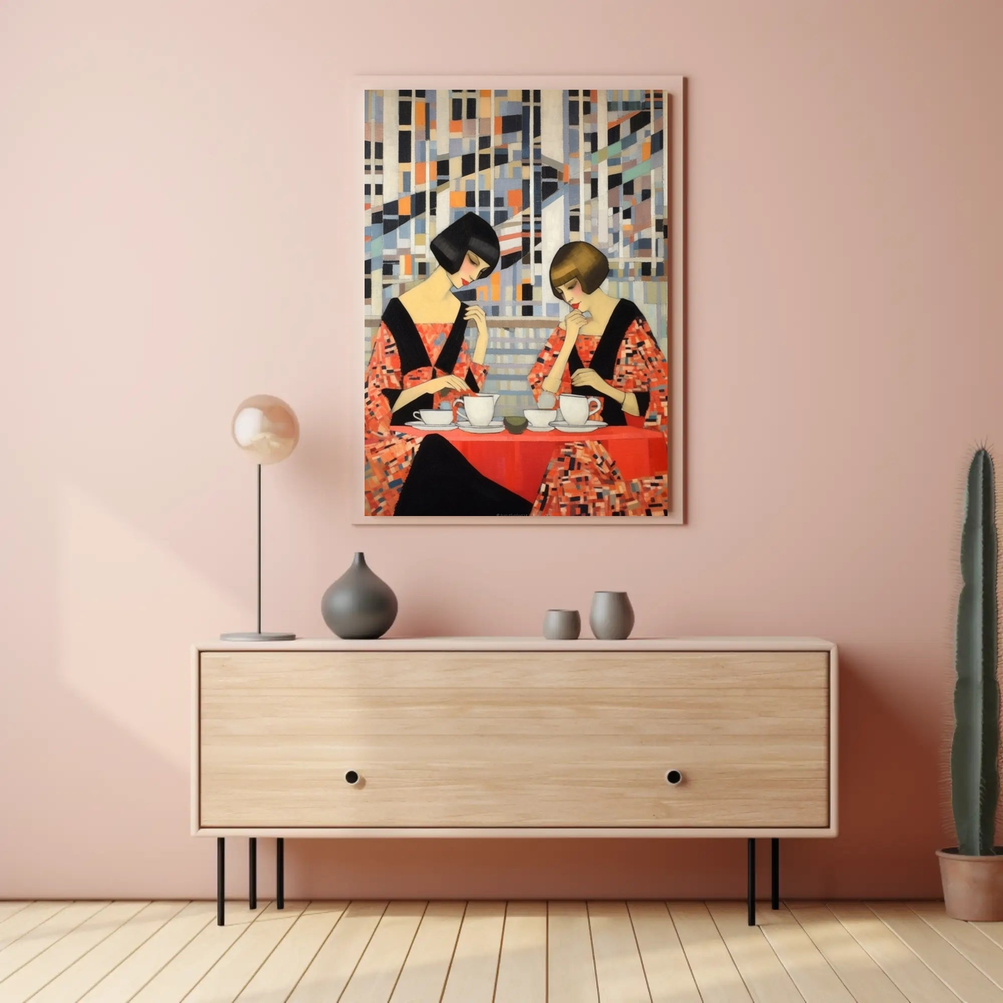 Geometric Tea Time Poster