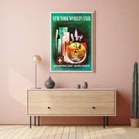 New York Worlds Fair Poster Vintage Empire State Wall Art