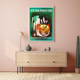 New York Worlds Fair Poster Vintage Empire State Wall Art
