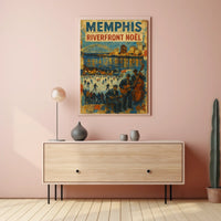 Memphis Riverfront Noël Poster