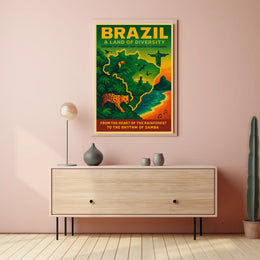 Brazil A Land of Diversity Poster