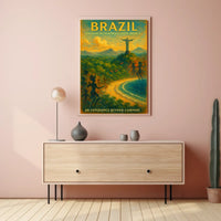Brazilian Vibrance: Christ the Redeemer Travel Poster