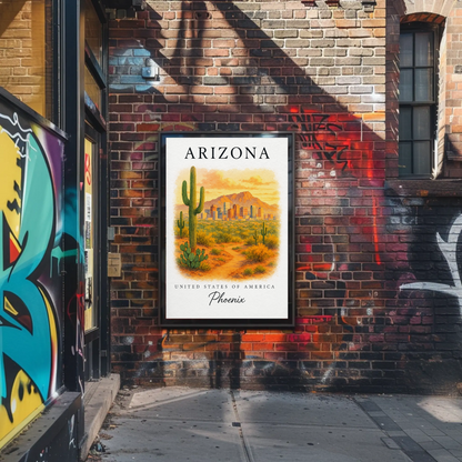 Arizona, Phoenix Signature Series Vintage Travel Poster