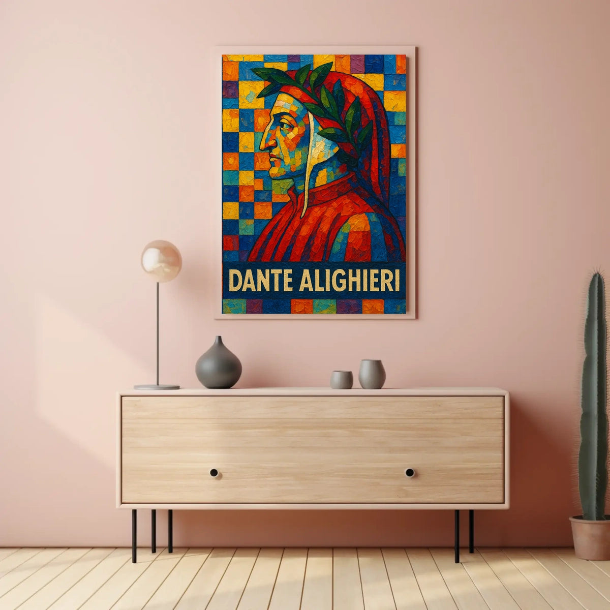 Dante Alighieri A Mosaic Tribute Poster