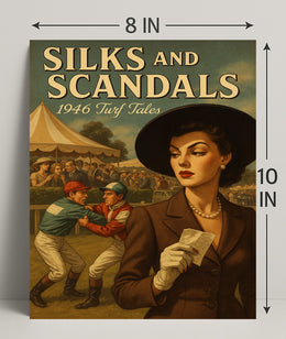 Silks and Scandals: 1946 Turf Tales Sports Poster