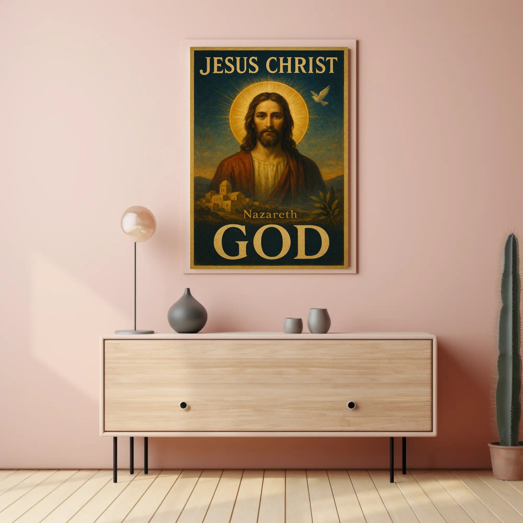 Jesus Christ Vintage Art Religious Heritage Poster