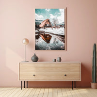 Winter Serenity In A Traditional Village Poster
