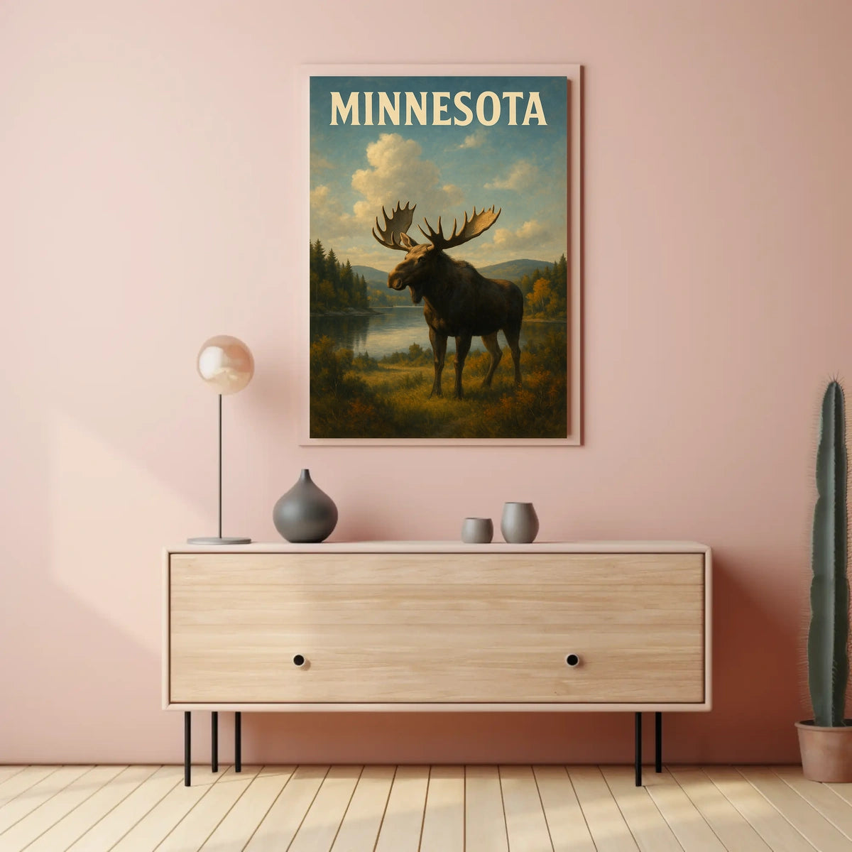 Majestic Minnesota Moose Poster