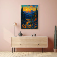 Olympic National Park Poster Landscape Wall Art 18x24