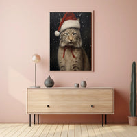 Festive Lynx In Winter Wonderland Poster