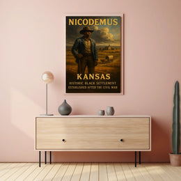 Nicodemus, Kansas Historic Black Poster