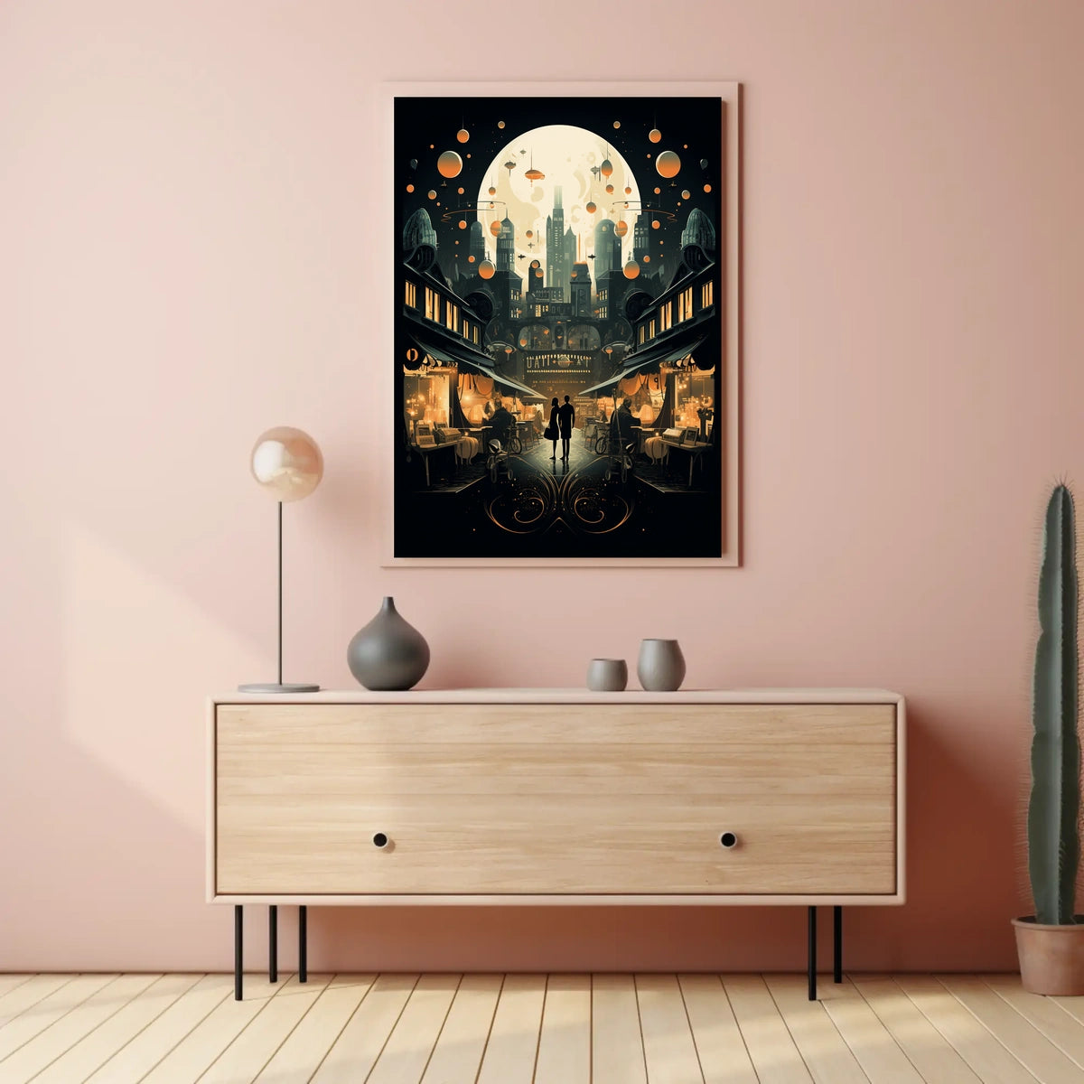Moonlit Metropolis Poster