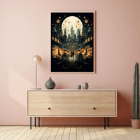Moonlit Metropolis Poster
