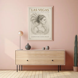 Las Vegas Showgirl Elegance in Neo-Classical Realism Poster