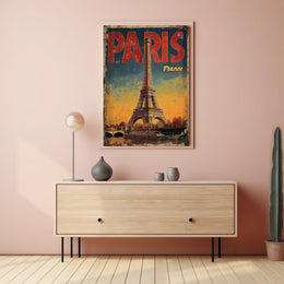 Paris Vintage Travel Poster