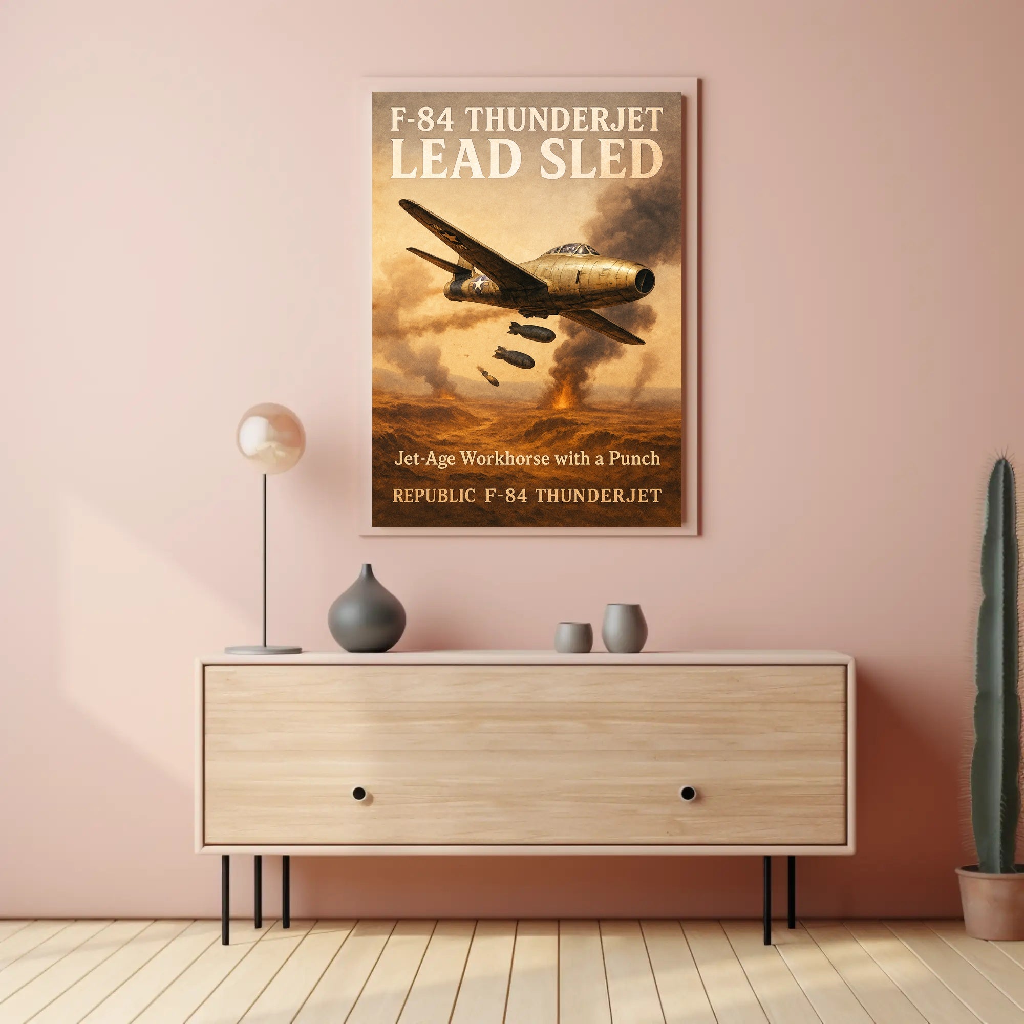 F-84 Thunderjet Lead Sled Poster PosterGoat