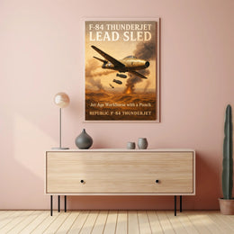 F-84 Thunderjet Lead Sled Poster PosterGoat
