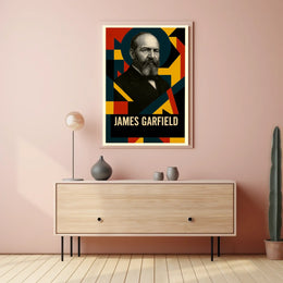 James A. Garfield 20th President of the United States Abstract Pop Poster