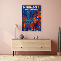 Minneapolis North Star Lights Poster