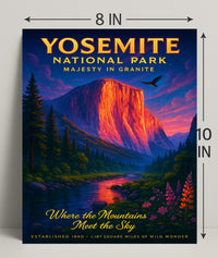 Yosemite National Park Majesty in Granite Poster PosterGoat