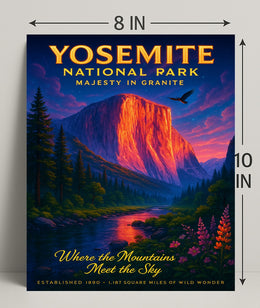 Yosemite National Park Majesty in Granite Poster PosterGoat